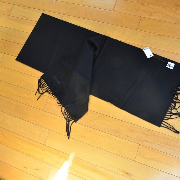 MOSCHINO Embroidered Moschino Bear Wool Scarf - Picture 7 of 7